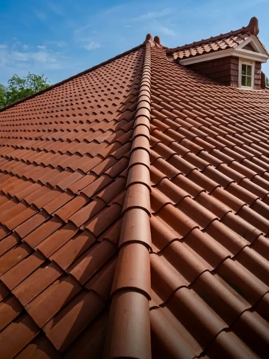 Synthetic barrel tile roof showcasing durability and weather protection
