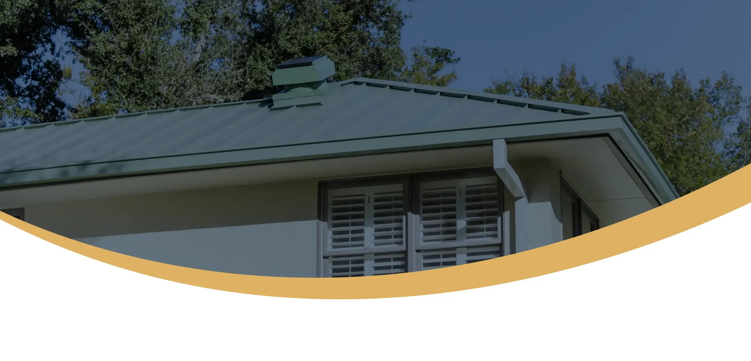 Completed seamless gutter system on a Leander home