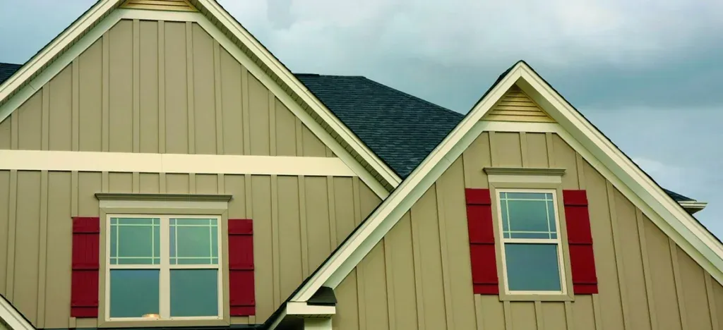 Hardie panel vertical siding on an Austin home